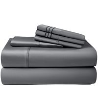 Parure de Lit Hôtelière et Maison en Polyester Coton de Taille Personnalisée, Draps de Lit Tailles Double, Complète, Queen, King pour Hôtels et Résidences
