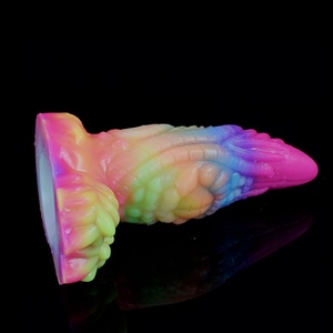 New Arrival Luminous Penis Black Tortoise Glow in Dark Series Liquid Silicone <b>Dildos</b> Luminous <b>Dildo</b> for Men - Product Image 3