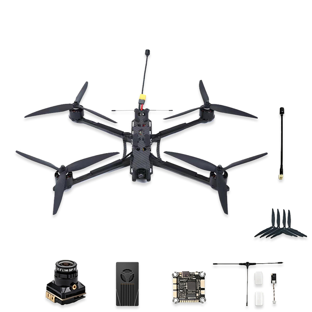 Professional 7 Inch Long Range FPV Drone 10KM 2KG Heavy Payload Racing Drone with GPS Return HD Digital BNF/RTF