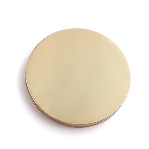 Contracted Design Metal Engrave Logo <b>Small</b> Gold <b>Mirror</b> <b>Round</b> Pocket <b>Mirror</b> - Product Image 3