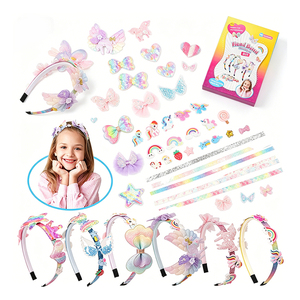 Kit de Decoración para la Cabeza al por Mayor: Set de Lazo de Satén con Malla y Diamantes de Imitación en Forma de Estrella, Hecho a Mano, para Fiestas Infantiles - Product Image 1