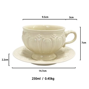 <span class=keywords><strong>Service</strong></span> à thé en <span class=keywords><strong>porcelaine</strong></span> M, directement de l'usine, comprenant tasse et soucoupe, théière blanche, tasse à thé <span class=keywords><strong>anglaise</strong></span> pour le goûter, cafetière haut de gamme, tasse à café en céramique - Product Image 6