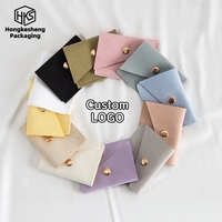 Tas Perhiasan Mikrofiber dengan Logo Custom, Tas Perhiasan Persegi Panjang Multiwarna yang Dapat Dipersonalisasi, Tas Penyimpanan Kalung, Anting, Cincin, Gelang
