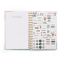 Cuaderno Personalizado con Encuadernación en Espiral, Impresión de Catálogos, Etiquetas, Diario, Logotipo Estampado en Oro, Esquinas Metálicas Protectoras, Planificador Diario/Semanal