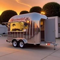 Remorque alimentaire mobile en acier inoxydable Hongduhui, cuisine commerciale entièrement équipée pour la restauration de rue, OEM ODM