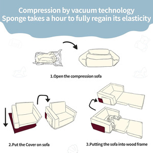 Canapé compressé en mousse pour enfants, avec accoudoirs, en tissu éponge haute élasticité, siège portable pour bébé 0-6 mois - Product Image 3