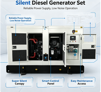 Groupe électrogène diesel insonorisé à faible bruit 50Hz 380V 24kW 30kVA alimenté par un moteur Cummin-s