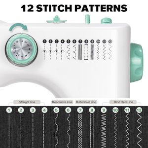Portable Electric Mini Household Sewing Machine with 12 Built-in Stitches Overlock Small Sewing Machine for Clothes Beginners - Product Image 3