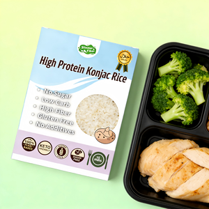 <span class=keywords><strong>Riz</strong></span> instantané sec Shirataki riche en protéines, substitut végétalien et cétogène pour des repas rapides, emballage OEM 100g, prêt à consommer en 15-20 minutes - Product Image 4