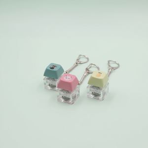 Custom Logo Acrylic Keycap Switch <b>Keychain</b> Button <b>Fidget</b> Clicker Stress Switches Plastic Keyboard <b>Keychain</b> for Stress Relief - Product Image 5