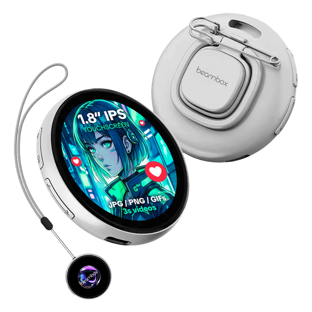 2026 AI Tech Electronic Gadgets Wearable Electronic Badge with IPS Display for ACG Fans Business Promotion Gift Campaigns