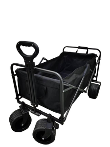 लोड क्षमता 170lbs पोर्टेबल ढहने योग्य आउटडोर गार्डन पिकनिक बड़ा व्हील फोल्डिंग वैगन कार्ट कैंपिंग के लिए - Product Image 4