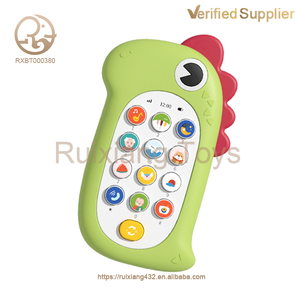 Fuente de fábrica, teléfono móvil eléctrico educativo para niños, funda de teléfono de dinosaurio de dibujos animados, teléfono móvil de bebé, juguete para jugar - Product Image 4
