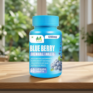 Comprimés à croquer aux extraits de plantes de myrtille naturelle, complément alimentaire à base de plantes pour soutenir les antioxydants, la santé oculaire et stimuler l'immunité - Product Image 1