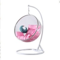 Fauteuil suspendu créatif en acrylique transparent, design américain, pour la maison, chaise bulle, panier suspendu, balançoire sphérique