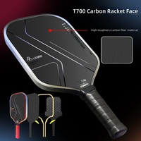 Raquette de pickleball en fibre de carbone T700 Gradient 16 mm, surface mate texturée, ensemble complet pour la compétition sportive