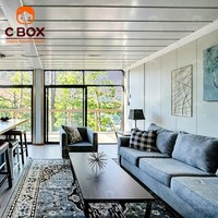 Villa de luxe Cbox pour l'extérieur, appartement modulaire préfabriqué à 2 étages avec chambres, cuisine, maison conteneur en kit