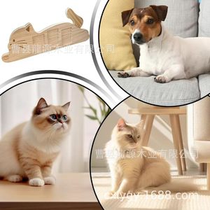 Wooden Cat Shaped Photo Frame <b>Customized</b> Handmade Tabletop <b>Pet</b> Keepsake Ornament Horizontal Design - Product Image 1