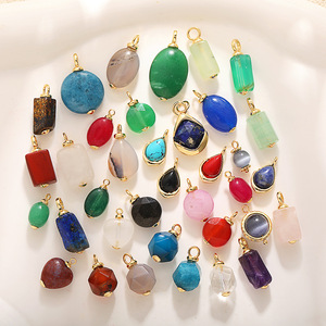 Accessori Fai-da-Te Transfrontalieri, Ciondolo in <span class=keywords><strong>Pietra</strong></span> Naturale, Agata, Turchese per Orecchini e Collane da Donna - Product Image 2