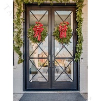 Grande porte double moderne en fer forgé Porte intérieure en fer forgé Grande entrée principale de luxe pour la maison
