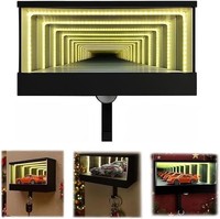 Porte-clés miroir infini pour voiture, imprimé en 3D, décoration murale pour garage et maison