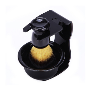 Ensemble de bol à raser Playboy avec brosse et support pour rasoir pour hommes, outils de rasage en plastique - Product Image 1