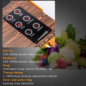 Cuisinière électrique domestique 2200W Plaques chauffantes infrarouges Brûleur numérique multifonction Cuisinière à <span class=keywords><strong>induction</strong></span> Table de cuisson en verre et céramique - Product Image 3