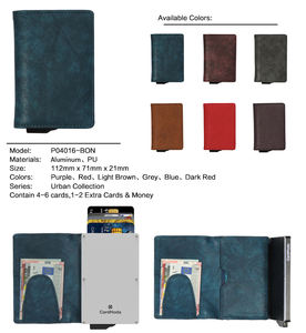 Unisex Metamaterial Anti-Theft <b>Wallet</b> PU Nylon Slim Aluminum Open RFID Blocking Short <b>Money</b> Clip Fashionable CardHoda 6 Inch - Product Image 4