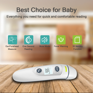 Termômetro Digital de Contato Rápido e Preciso para Ouvido e Testa, para Bebês e Adultos, Fonte de Energia Elétrica - Product Image 2