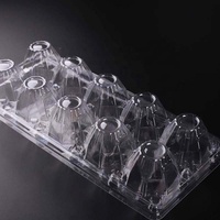 10 cellules Jumbo grands oeufs de caille plateau en plastique Carton conteneurs à bas prix PET