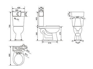 <span class=keywords><strong>Toilette</strong></span> Tualet อ่างล้างหน้า S Trap, ถังกักน้ำแบบ2 in 1นั่งยองอ่างล้างหน้าผสมอ่างล้างหน้า - Product Image 4