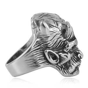 Dragon Prince <b>Ring</b> Men's Stainless Steel <b>Silver</b> Face Design Punk Style Jewelry Gift 240113 - Product Image 3