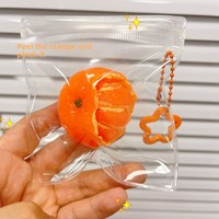 Balle anti-stress en slime orange ultra-douce Little Red Book - Pelable et à rebond lent pour tous les âges