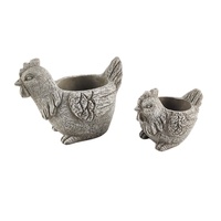 Pot de fleurs pas cher pour bonsaï et succulentes, pot de fleurs mignon en forme d'animal, décorations de jardin au sol, jardinière design poulet