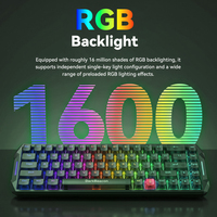 Teclado Gaming Mecánico con Cable Flux 68 Green Hall Effect, Switches Magnéticos, 65% Gasket, RGB, 8000Hz Rapid Trigger, USB-C, Software AI