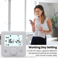 Termostato Inteligente WiFi con Control de Temperatura para Calefacción por Suelo Radiante y Caldera, Compatible con Alexa
