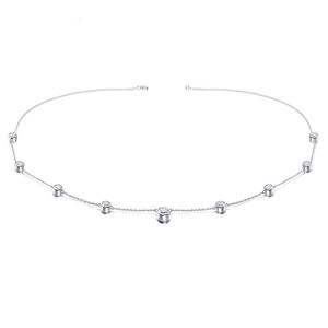 Collar de oro amarillo de 18 quilates con ajuste de bisel con moissanita certificada GRA 9.00CT 9 quilates de Nayan Jewelry para mujer - Product Image 1