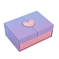 Scatola Regalo Magnetica Personalizzata a Forma di Libro, Confezione Vuota per Cosmetici, Regali di San Valentino, Riciclabile e Riutilizzabile con Goffratura