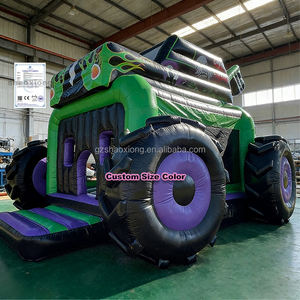 Château gonflable commercial en forme de voiture pour enfants en bas âge, thème véhicule tout-terrain, pour jardin - Product Image 1