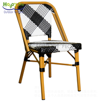 Happy Life Furniture's Apilable Bistro Silla de ratán Jardín francés para diseño de jardín para uso interior al aire libre Dormitorio Parque escolar