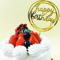 10 multiples styles de décoration de gâteau de joyeux anniversaire décoration de gâteau en or noir gâteau de douche de bébé décoration de drapeau de fête d'anniversaire