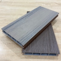 Planche de terrasse en WPC aluminium, planche de terrasse composite co-extrudée, revêtement de sol extérieur imperméable en bois-plastique