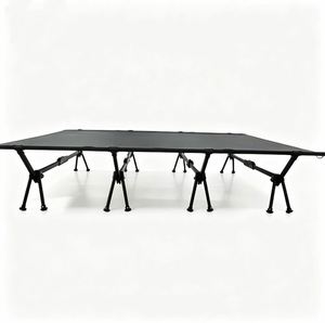 Lit de camping pliable moderne en aluminium pour 2 personnes, de haute qualité, léger et portable pour les activités de plein air - Product Image 2
