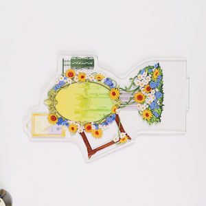 Letrero de acrílico personalizado de doble inserción, decoración de escritorio con forma de figura, juguete agitador transparente, decoración DIY con temática de anime, China - Product Image 1