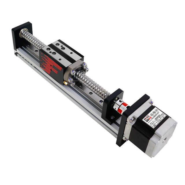 Aluminum Profile Rail Guide Ball Screw Linear Actuator Nema 23 Stepper Motor Bearing FSK40 Series High Precision 20-25kg Load