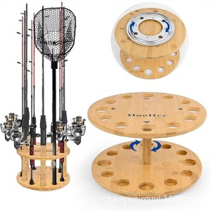 Soporte de Almacenamiento Giratorio de 360 Grados de Doble Uso HooHcc para Cañas de Pescar y Palos de Billar - Product Image 1