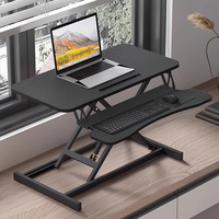 Bureau d'ordinateur de bureau ergonomique à hauteur réglable Support de refroidissement pour ordinateur portable Table en métal debout Ascenseur pliant Excellent