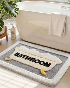 Alfombra de Baño con Diseño de Dibujos Animados, Ecológica, de Imitación de Cachemira, Antideslizante, Absorbente, para Uso Doméstico, 40x60cm, Alfombra de Piso Estampada - Product Image 1