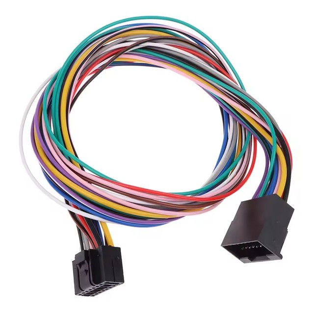 16-Pin Universal 60cm Adapter Cable ISO Car Stereo Radio Wire Harness Kits with Power Speak ACC Extension Auto Connectors