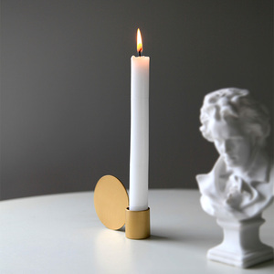 MAXERY Gold Metal Candle <strong>Holder</strong>, Solid <strong>Brass</strong> <strong>Candlestick</strong> <strong>Holder</strong> for Wedding, Home and Tabletop Dinner - Product Image 2